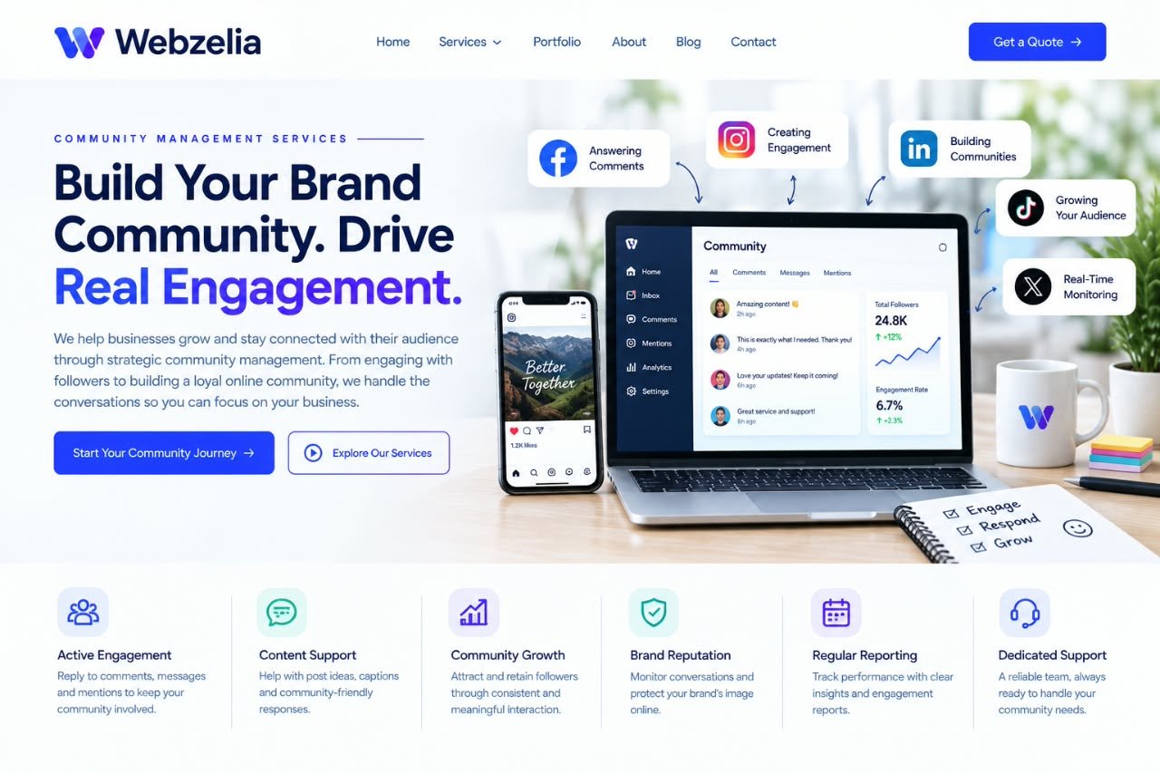 Community management services by Webzelia
